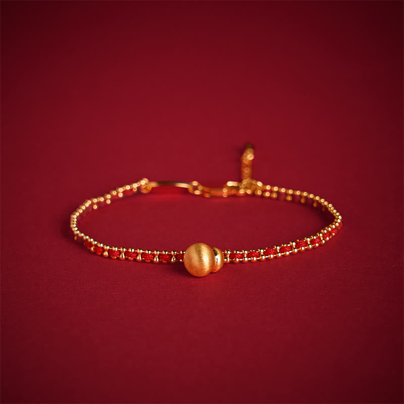 livewellfinds  Red String Copper Brass Gourd Strength Wealth Bracelet