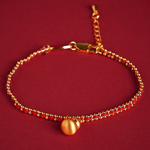 livewellfinds  Red String Copper Brass Gourd Strength Wealth Bracelet