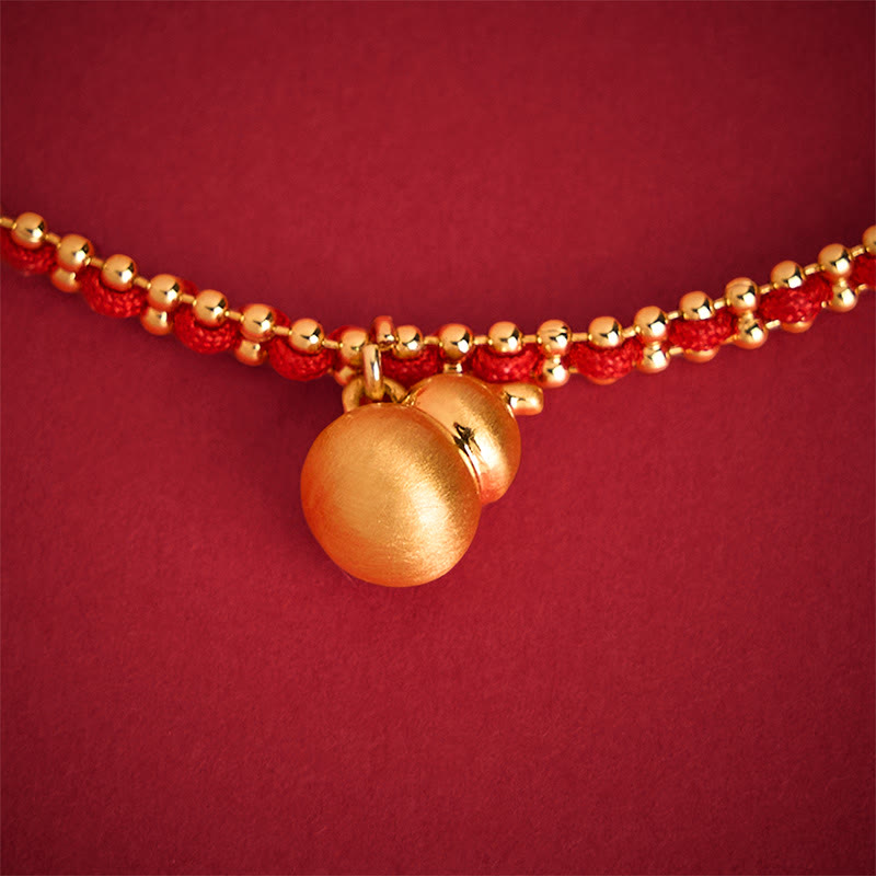 livewellfinds  Red String Copper Brass Gourd Strength Wealth Bracelet