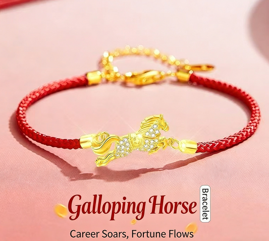 Galloping Horse Red Thread Bracelet – 2026 Year of the Horse Edition