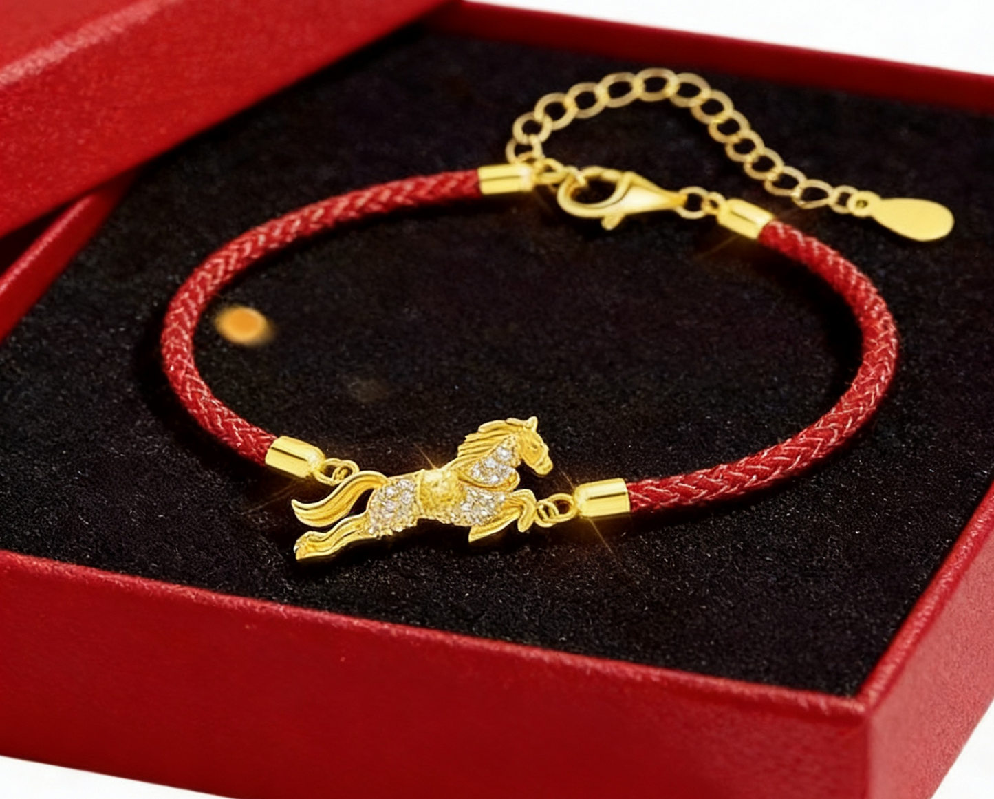 Galloping Horse Red Thread Bracelet – 2026 Year of the Horse Edition
